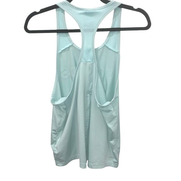 Adidas Women’s Light Blue Racerback Tank Top – Mesh Back, Athletic Fit, Size M - Picture 2 of 6